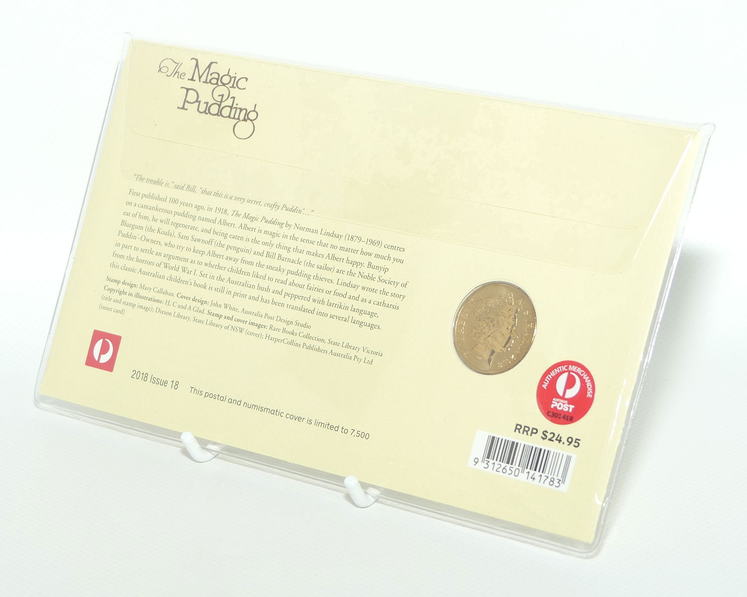 2018 RAM Postal Numismatic Cover The Magic Pudding | $1 coin