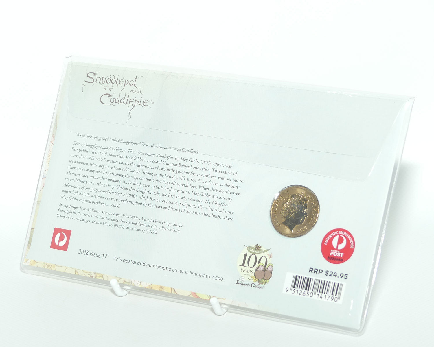 2018 RAM Postal Numismatic Cover  Snugglepot and Cuddlepie | $1 coin