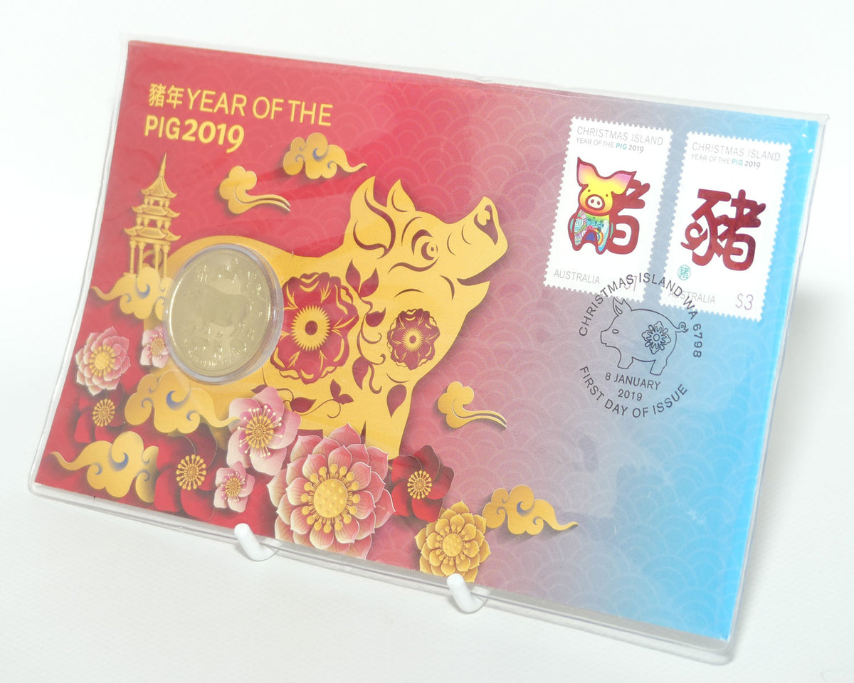 2019 Perth Mint Australia Postal Numismatic Cover | Year of the Pig