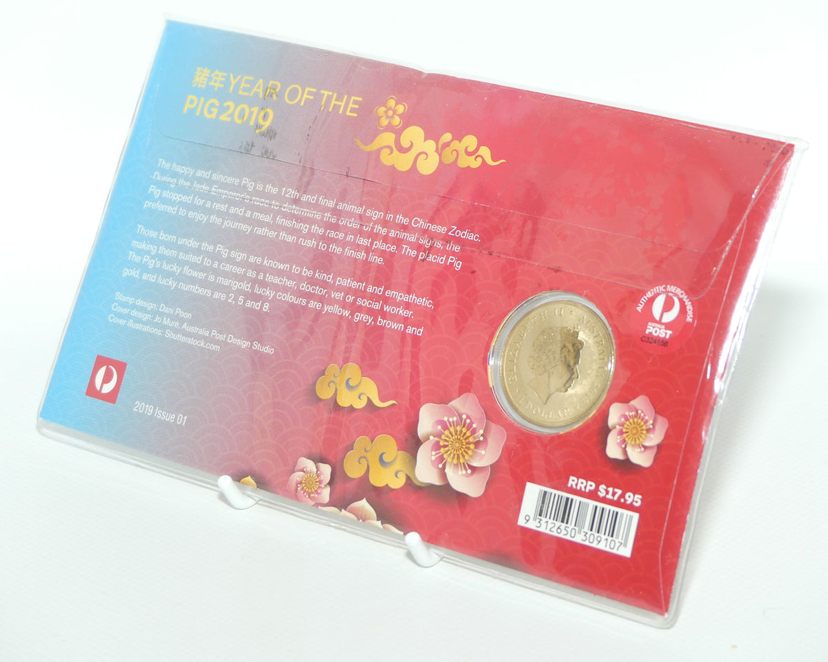 2019 Perth Mint Australia Postal Numismatic Cover | Year of the Pig