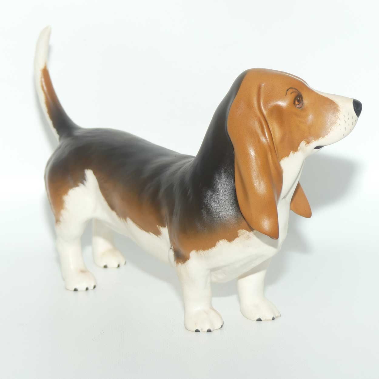 #2045A Beswick Basset Hound Fochno Trinket | Matt