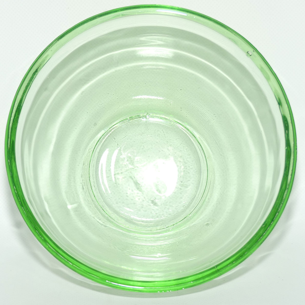 Green Depression Glass mixing bowl | 20cm diam