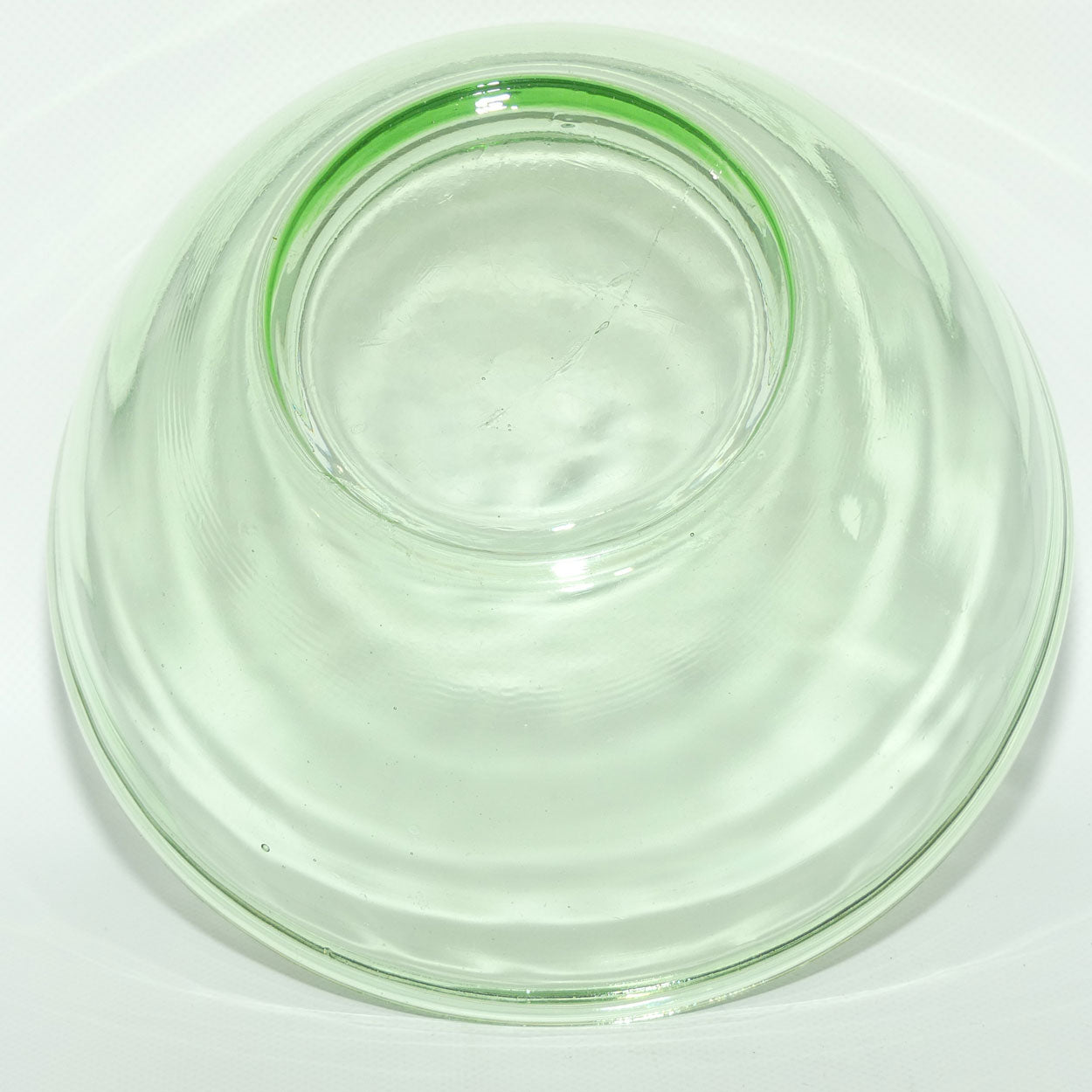Green Depression Glass mixing bowl | 20cm diam