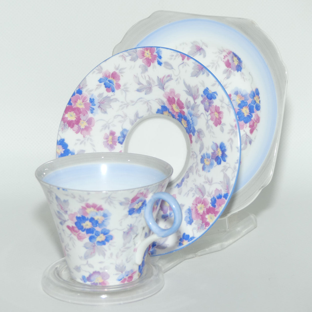Shelley Regent shape Davies Pink Blue and Grey trio | 2188
