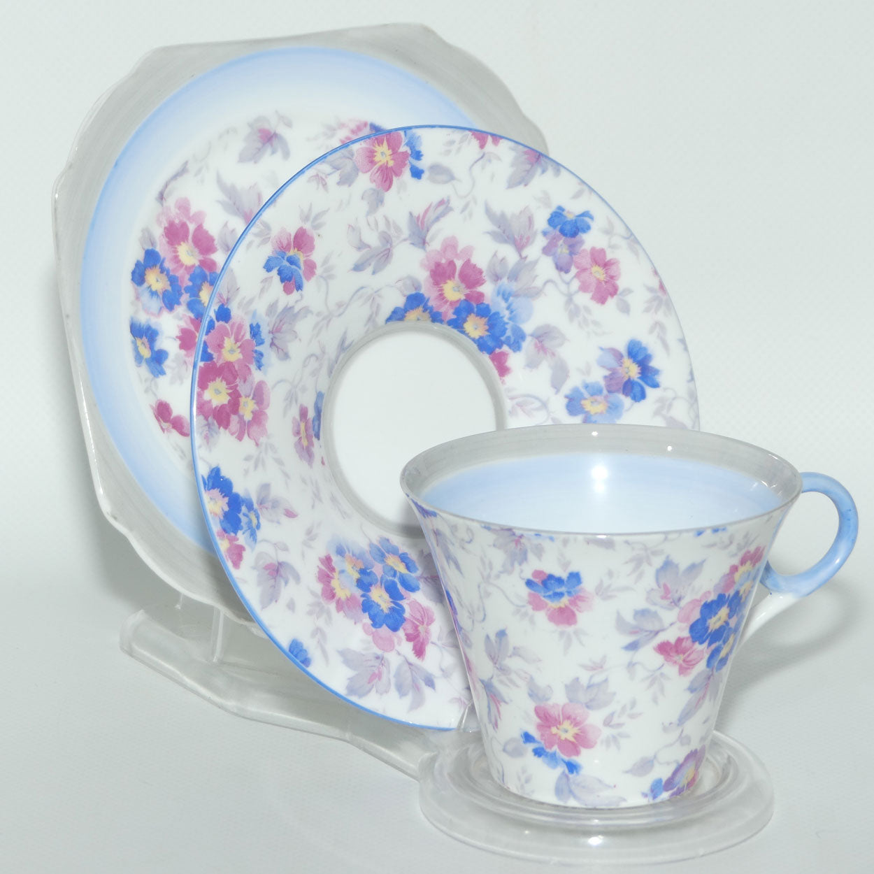 Shelley Regent shape Davies Pink Blue and Grey trio | 2188