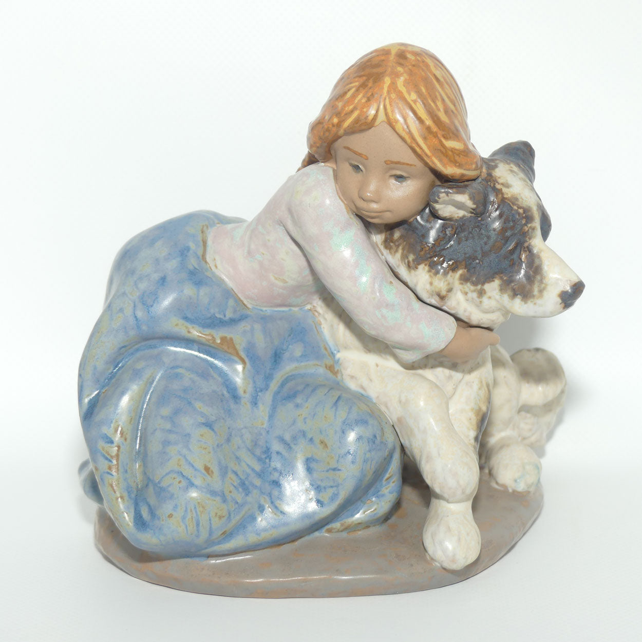 Lladro figure A Big Hug | Girl and Dog | Gres | #2200