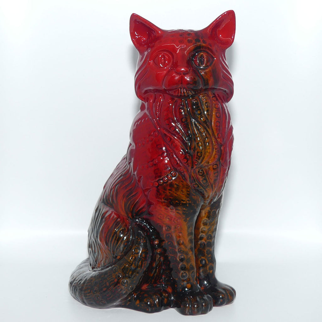 #2269 Royal Doulton Flambe Cat Seated | Style Two