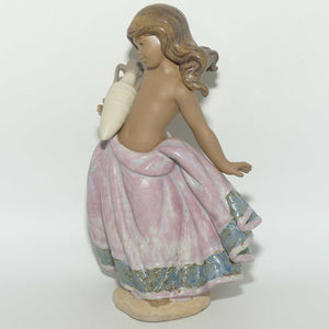 Lladro figure Peasant Girl | Pink | with Urn | #2332