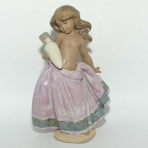 Lladro figure Peasant Girl | Pink | with Urn | #2332