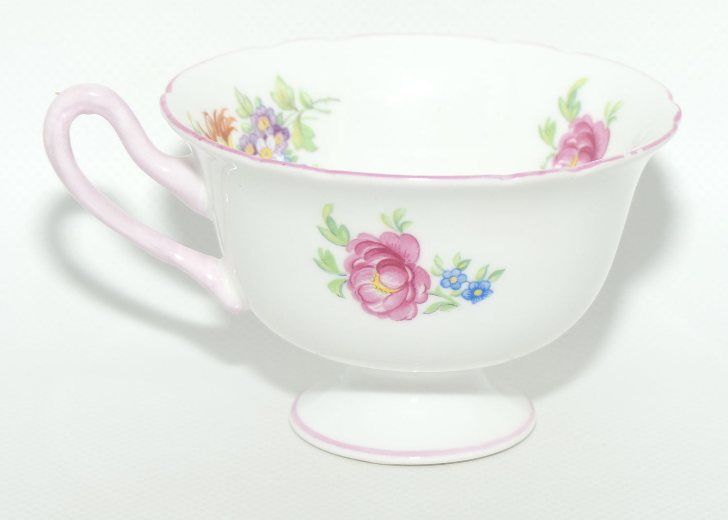 Shelley Gainsborough shape Davies Tulip tea cup | Pink trim