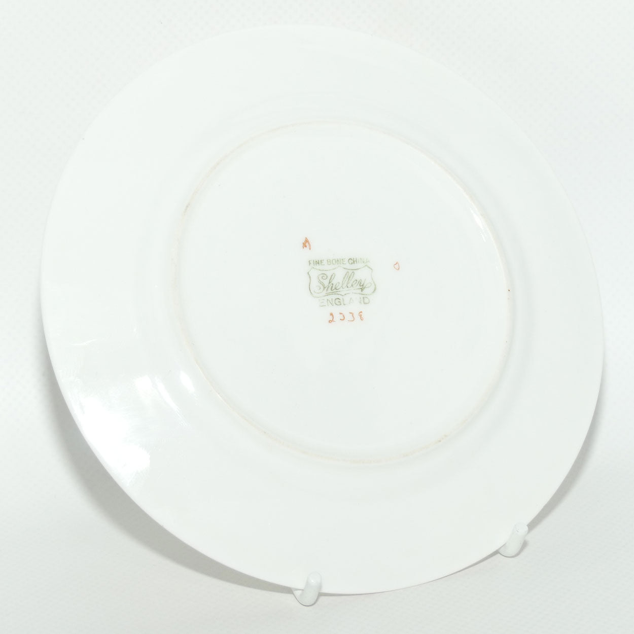 Shelley Butchers Rose Spray saucer and plate | Pink trim | 2338