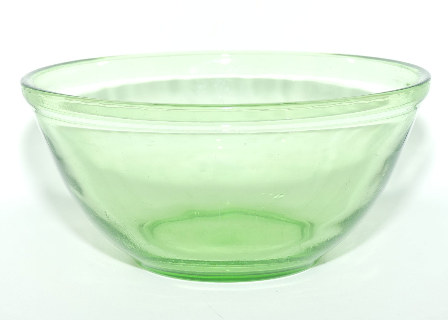 Green Depression Glass mixing bowl | 23cm diam