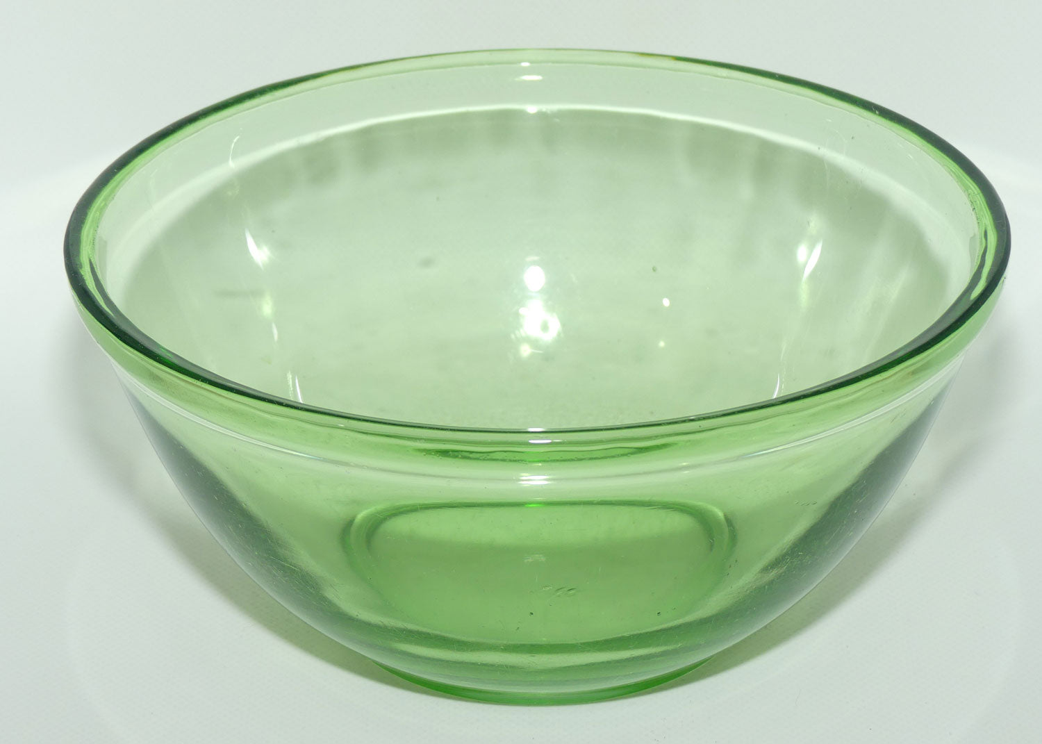 Green Depression Glass mixing bowl | 23cm diam