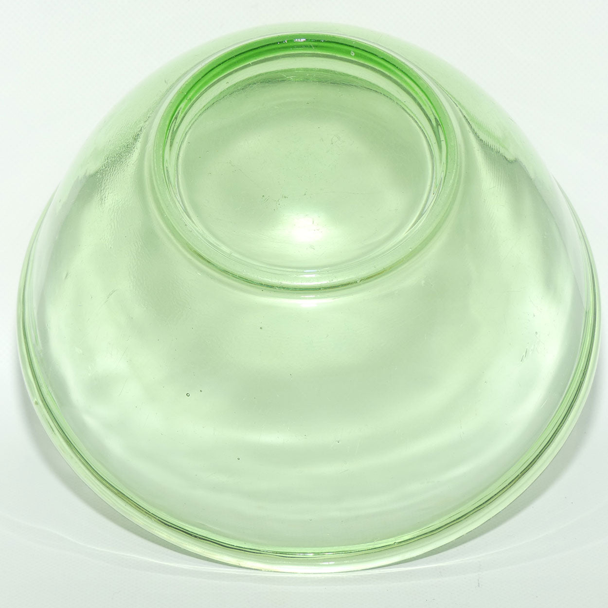 Green Depression Glass mixing bowl | 23cm diam