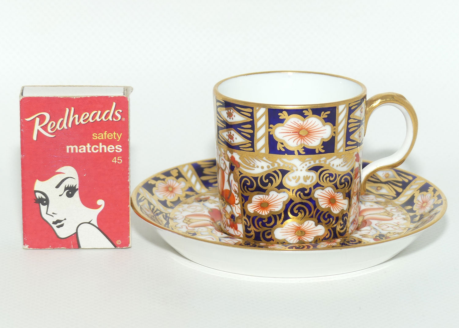 Royal Crown Derby Traditional Imari demi tasse coffee duo #1 | c.1913
