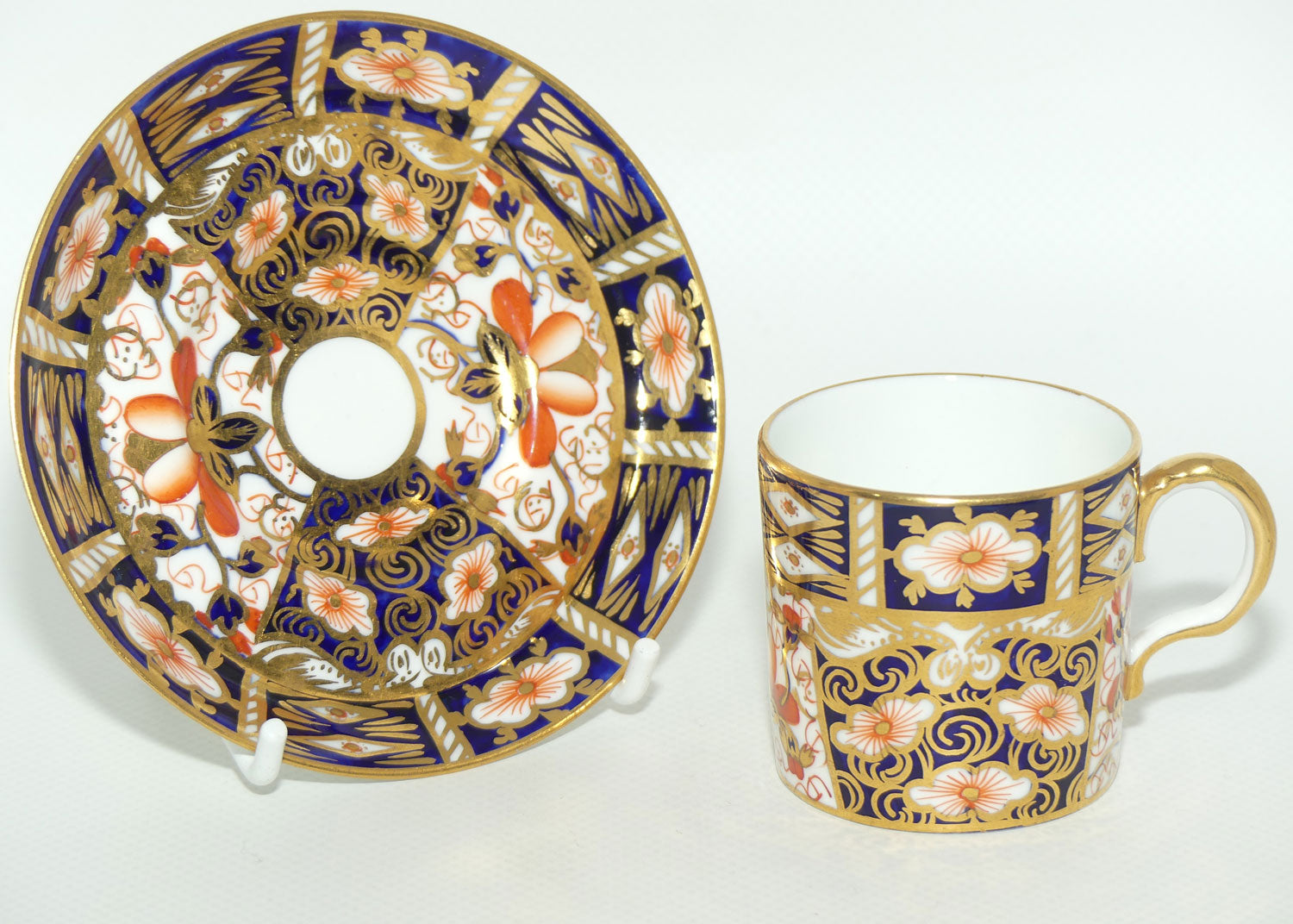Royal Crown Derby Traditional Imari demi tasse coffee duo #4 | c.1913