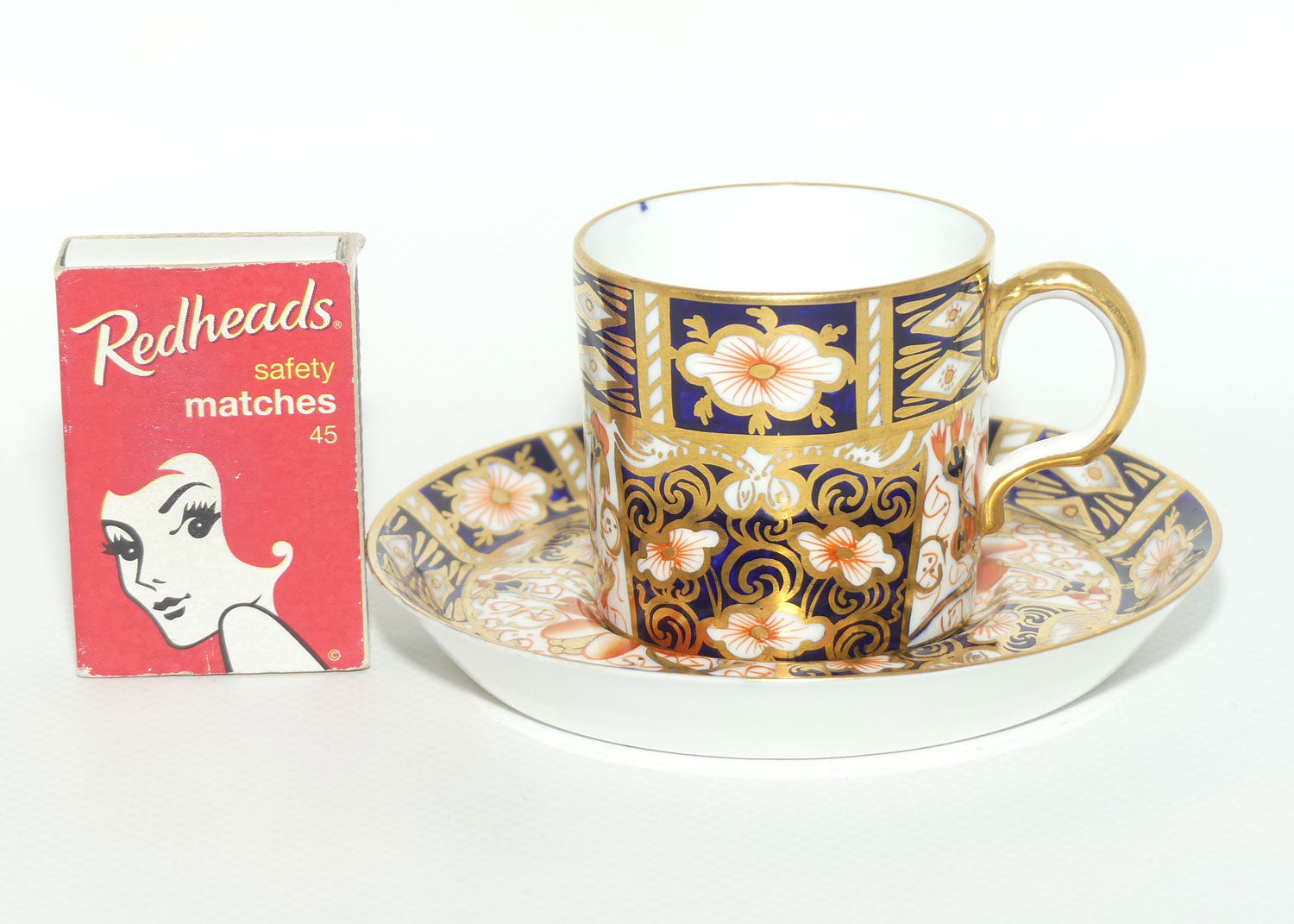Royal Crown Derby Traditional Imari demi tasse coffee duo #5 | c.1914 - 1916