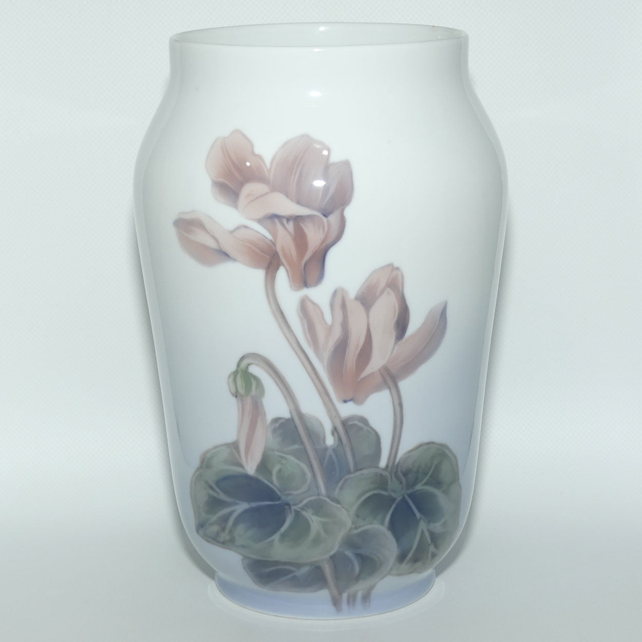 Royal Copenhagen large floral vase | Cyclamen and Dragonfly | #2635/1217