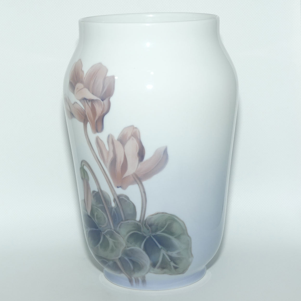 Royal Copenhagen large floral vase | Cyclamen and Dragonfly | #2635/1217