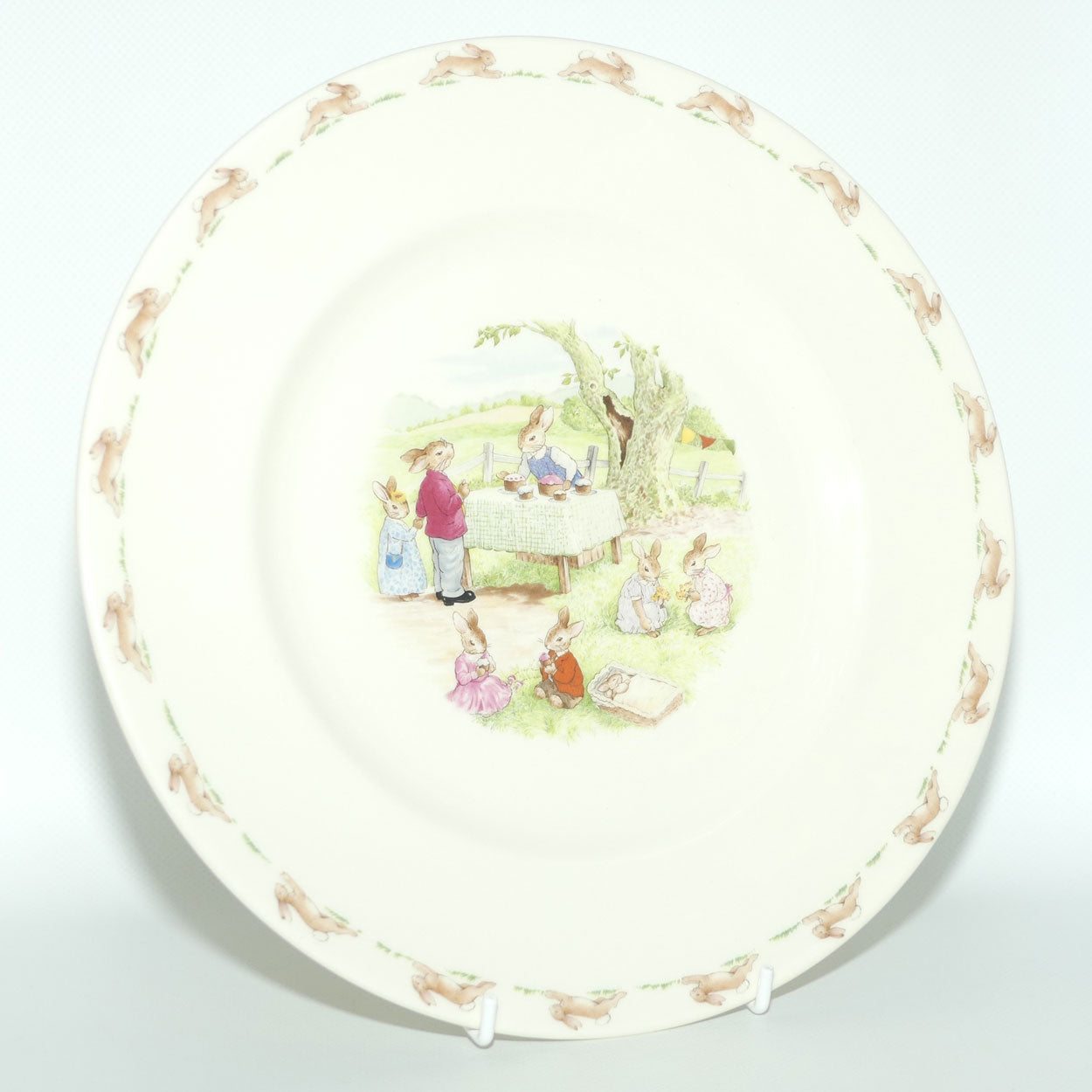 Royal Doulton Bunnykins Tableware Cake Stall | Picking Daisies plate | 27cm