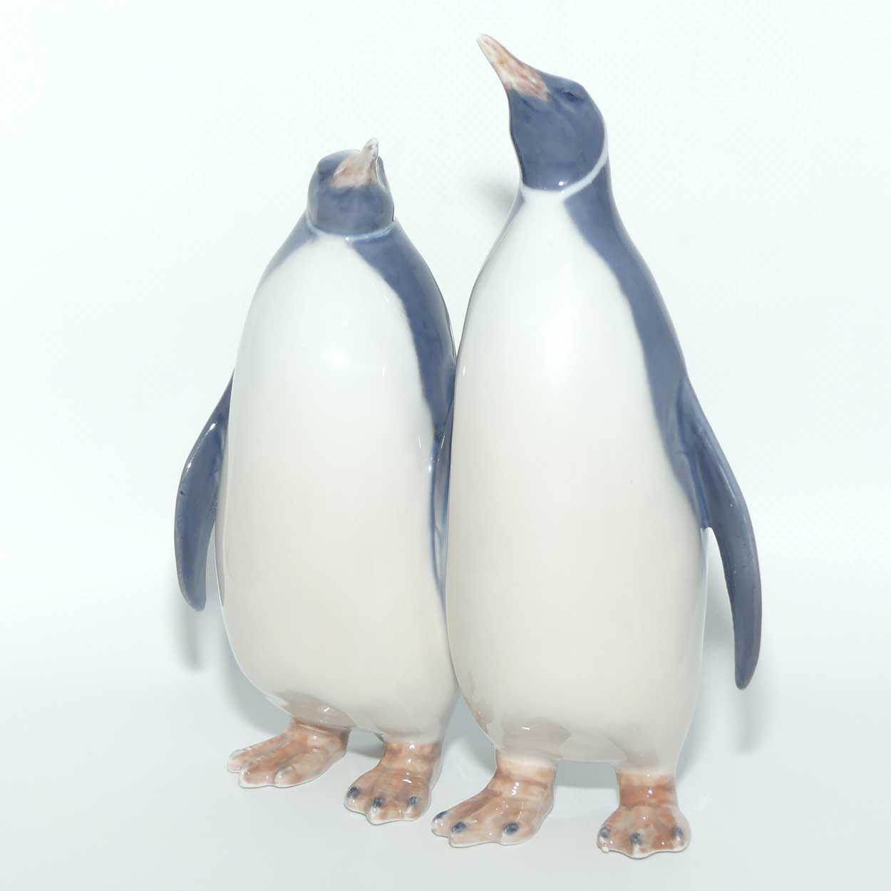 Royal Copenhagen figure 2918 | Pair of Emporer Penguins | Two Penguins Standing