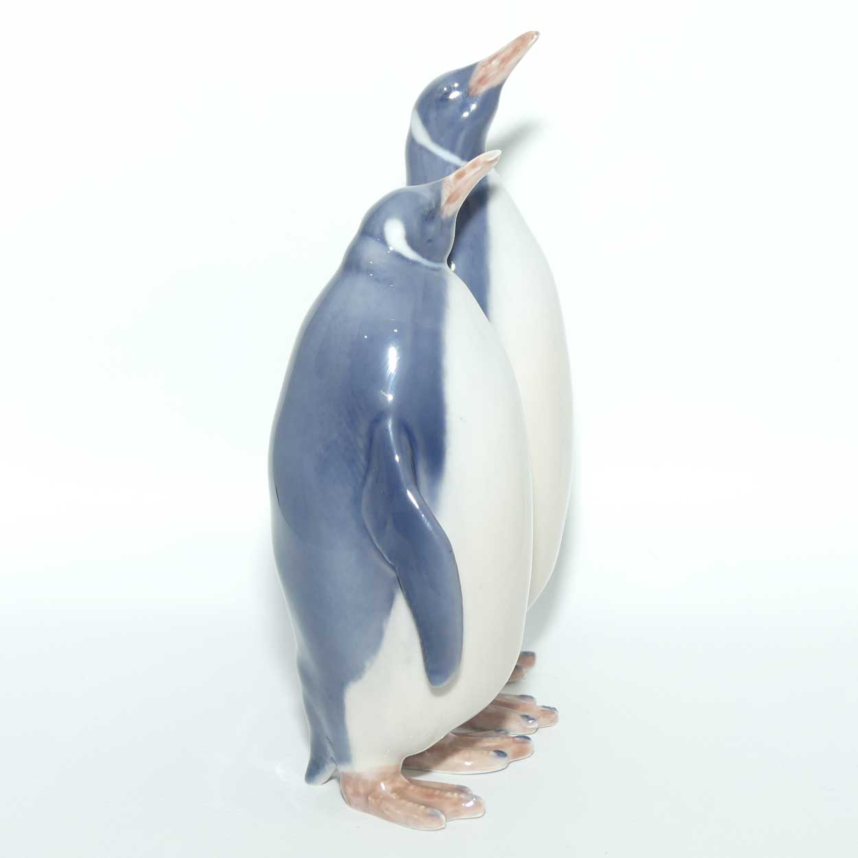 Royal Copenhagen figure 2918 | Pair of Emporer Penguins | Two Penguins Standing