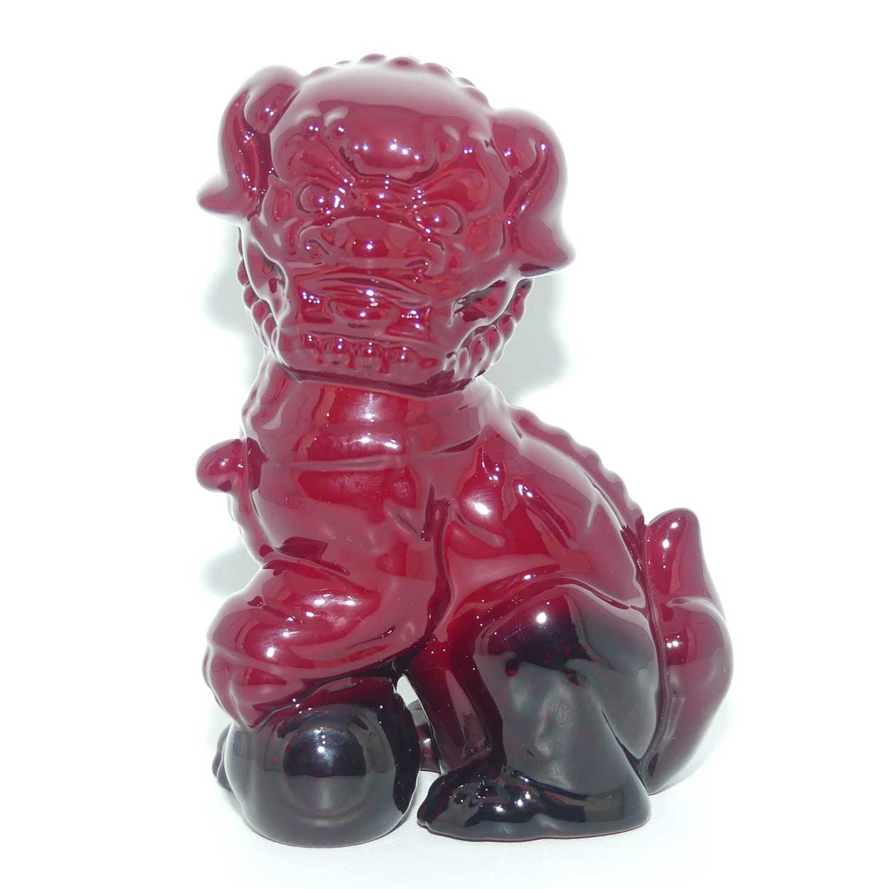 #2957 Royal Doulton Flambe Dog of Fo | RDICC exclusive | Rich Red