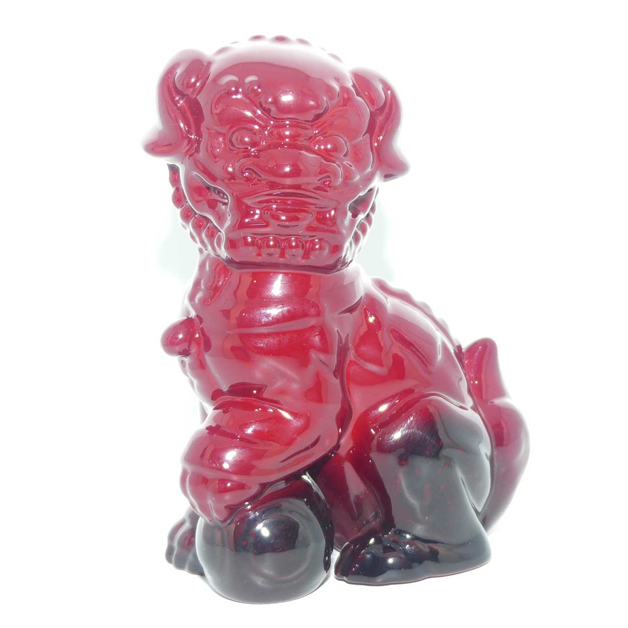 #2957 Royal Doulton Flambe Dog of Fo | RDICC exclusive | Rich Red