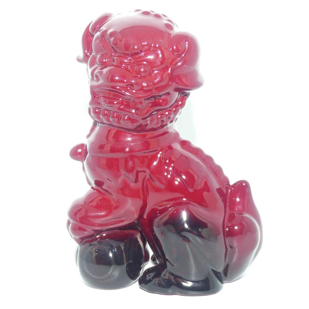 #2957 Royal Doulton Flambe Dog of Fo | RDICC exclusive | Rich Red