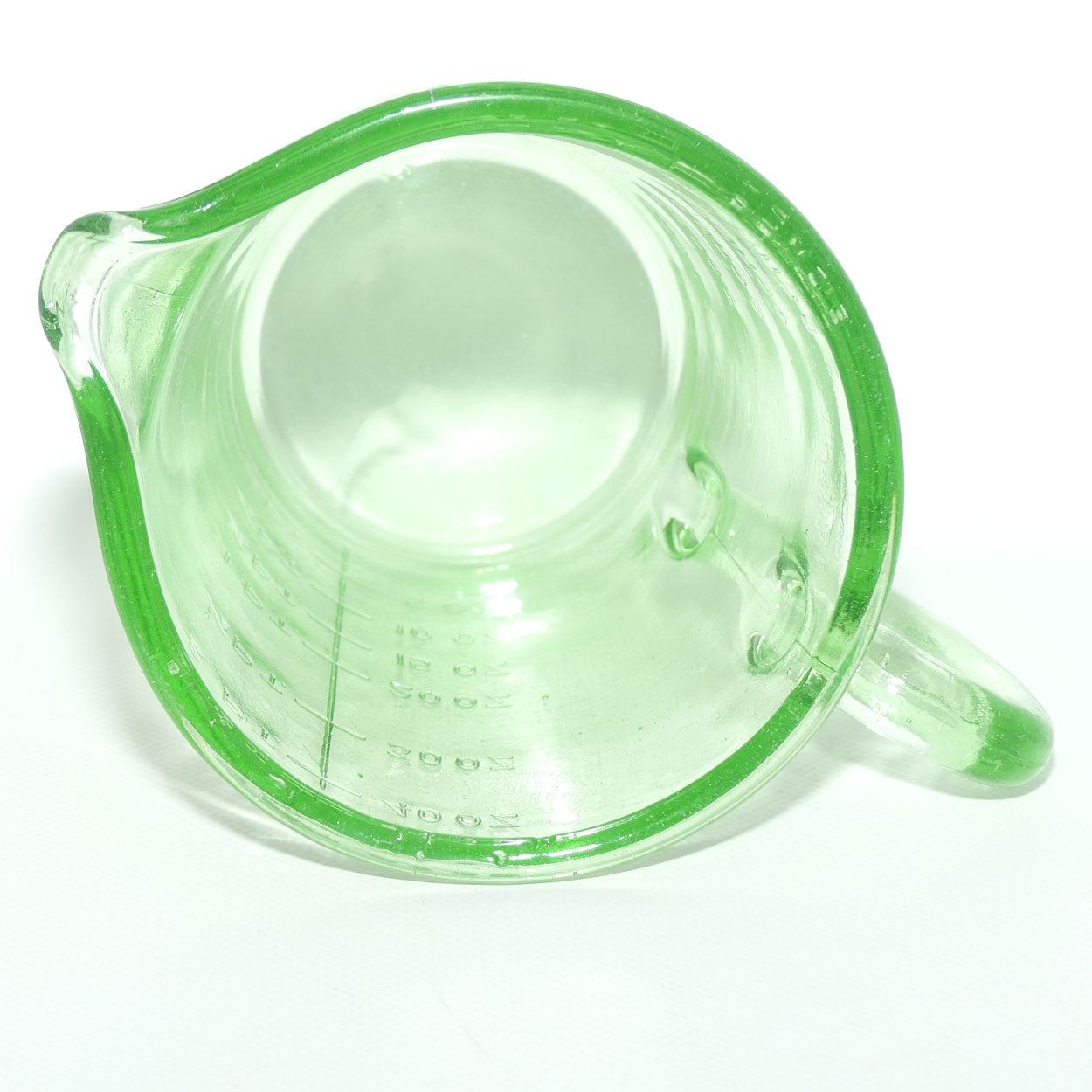 Green Depression Glass 2 Pint 40 OZ 5 Cups measuring jug | #1