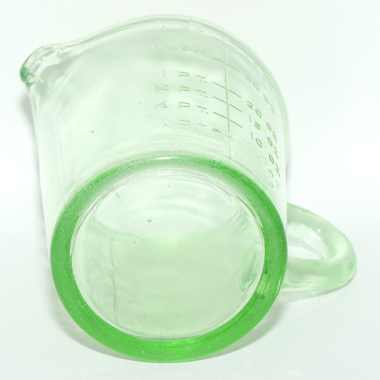 Green Depression Glass 2 Pint 40 OZ 5 Cups measuring jug | #2
