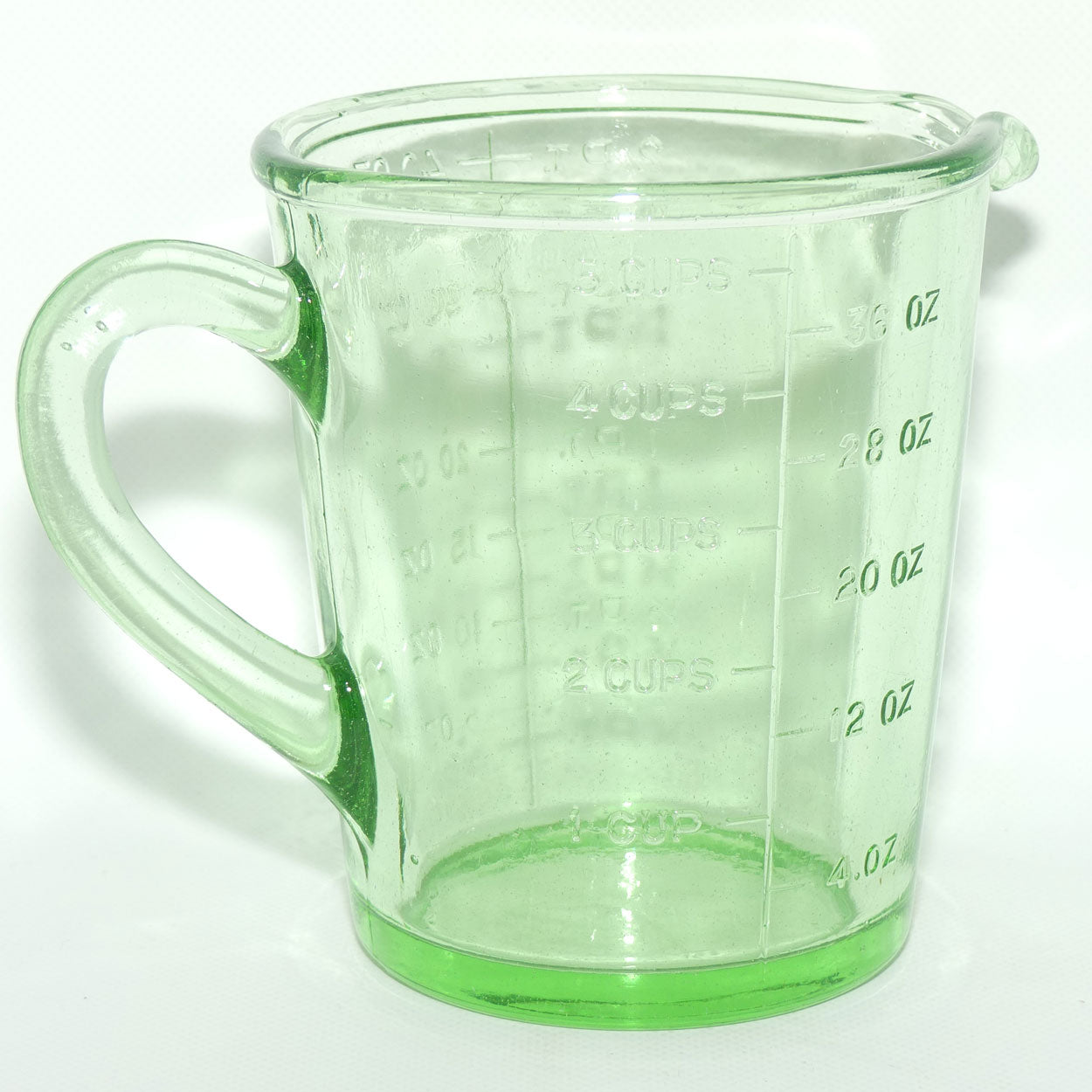 Green Depression Glass 2 Pint 40 OZ 5 Cups measuring jug | #3