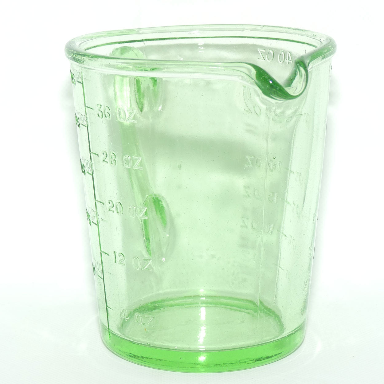 Green Depression Glass 2 Pint 40 OZ 5 Cups measuring jug | #3