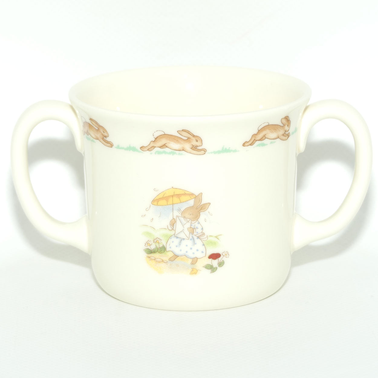 Royal Doulton Bunnykins Letter Box | Carrying Letter 2 handled Hug a Mug | no box