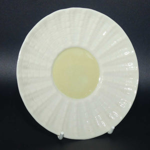 Belleek Neptune pattern tea saucer | Cream with Lustre | 2nd Green mark