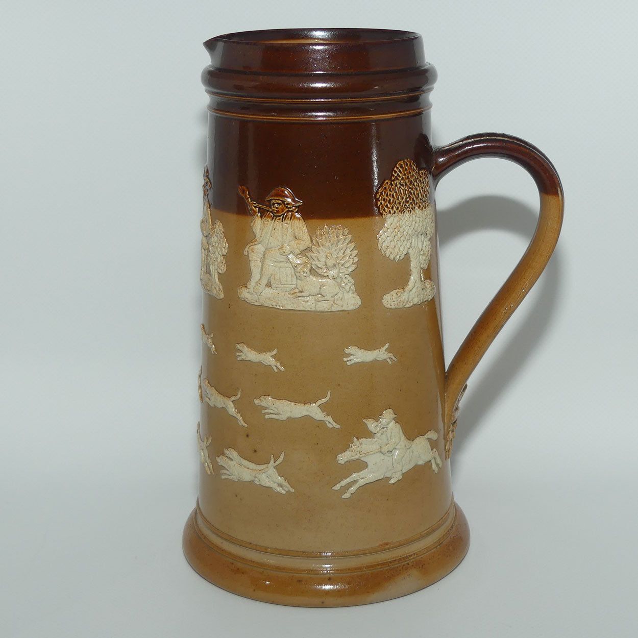 Doulton Lambeth Harvest Hunting tall ale jug | Shape 3233