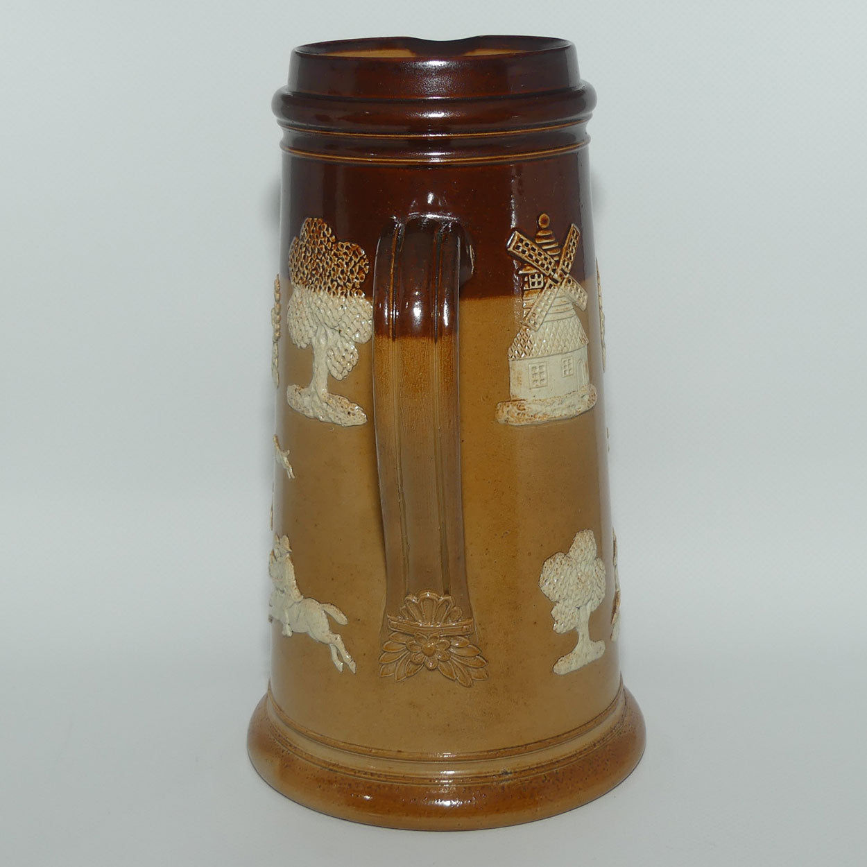Doulton Lambeth Harvest Hunting tall ale jug | Shape 3233