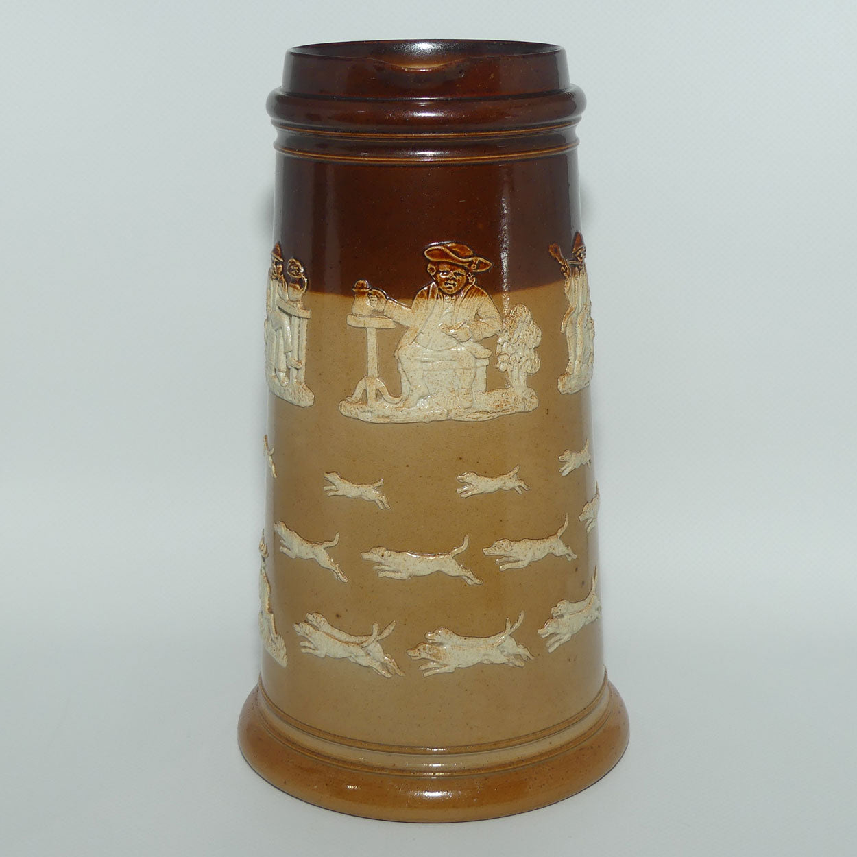 Doulton Lambeth Harvest Hunting tall ale jug | Shape 3233