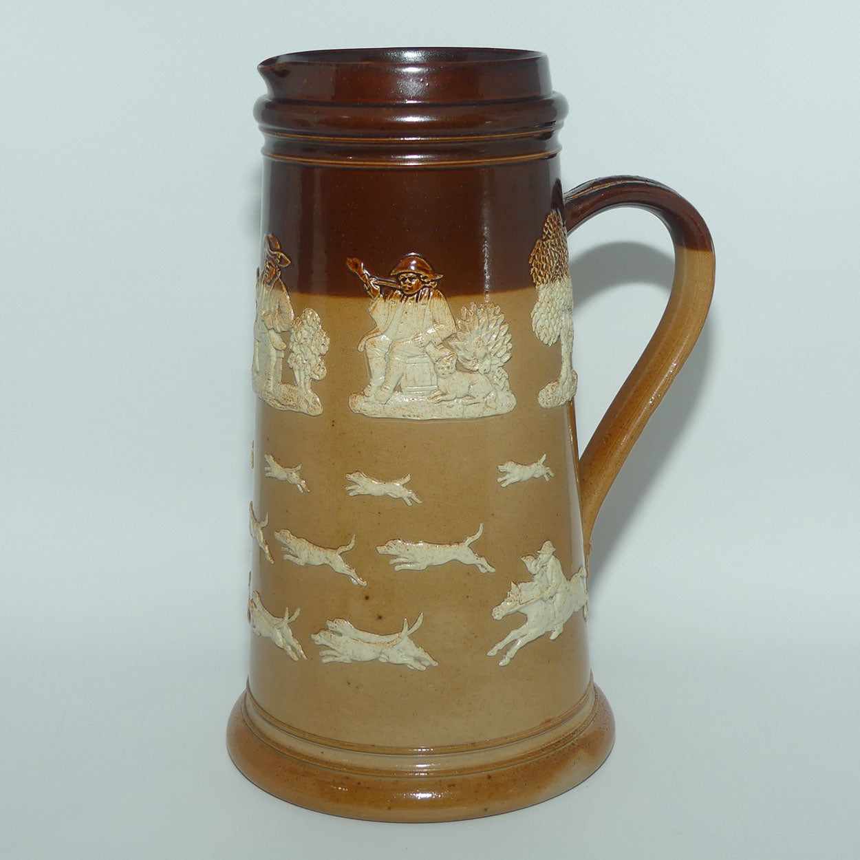 Doulton Lambeth Harvest Hunting tall ale jug | Shape 3233