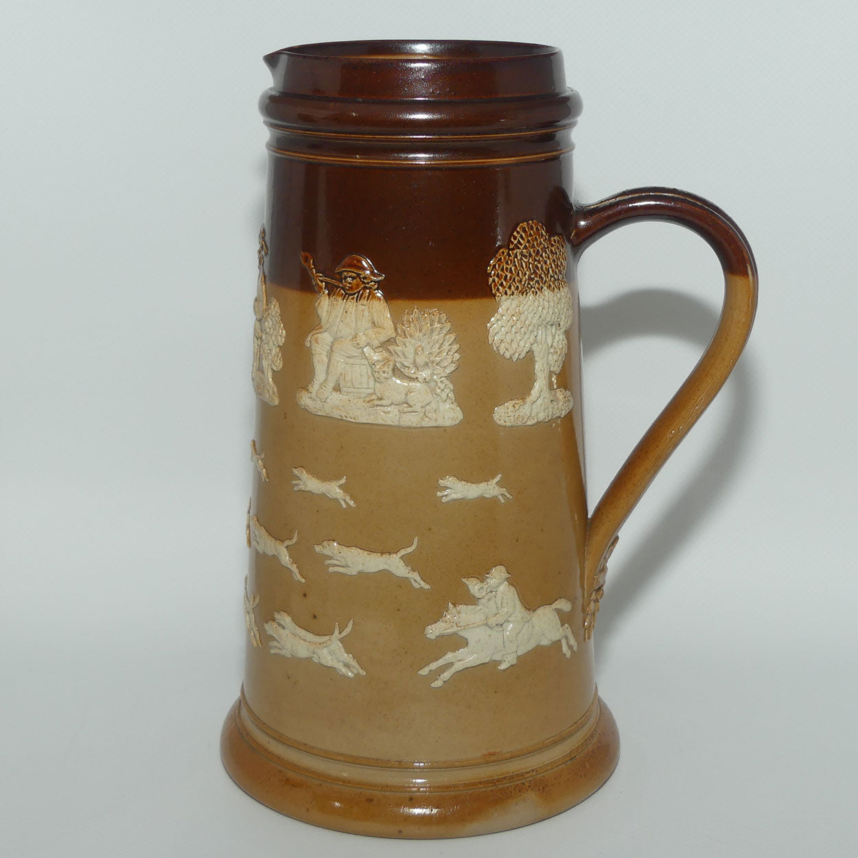 Doulton Lambeth Harvest Hunting tall ale jug | Shape 3233
