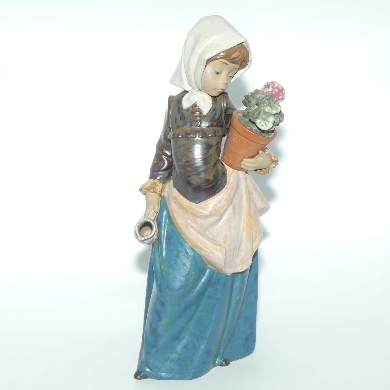 Lladro figure Girl with Geranium | Gres | #3508