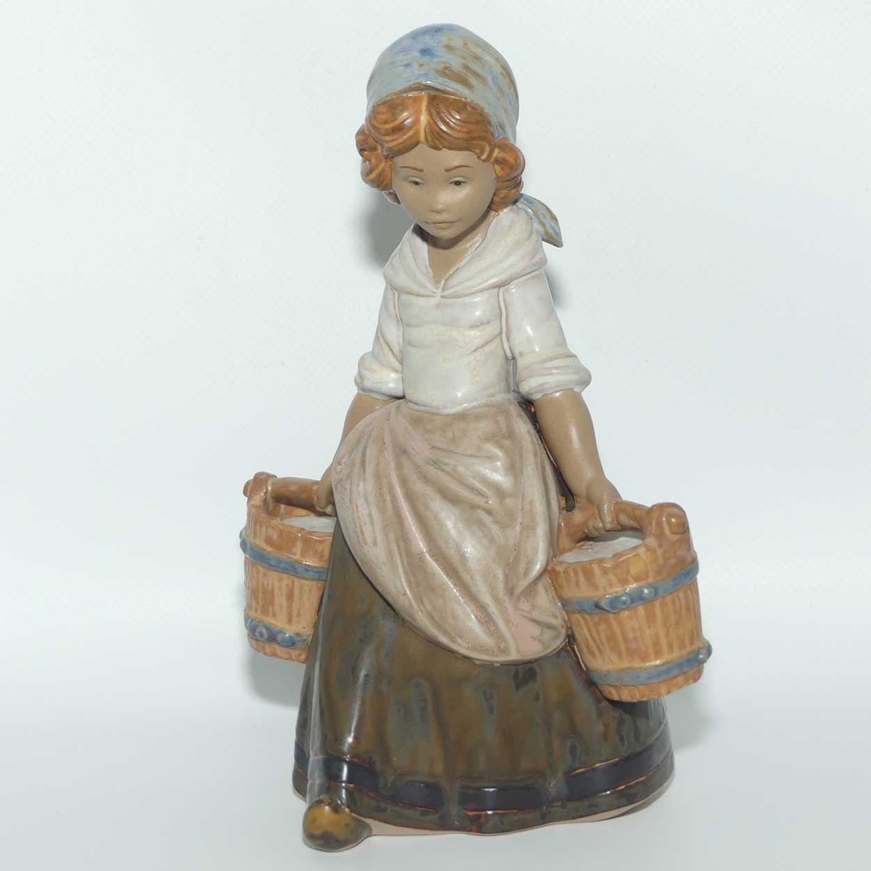 Lladro figure Girl with Two Pails | Gres | #3512