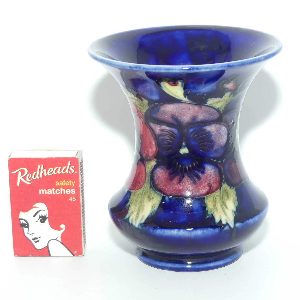 William Moorcroft Pansy vase with wide flared rim | Shape 373