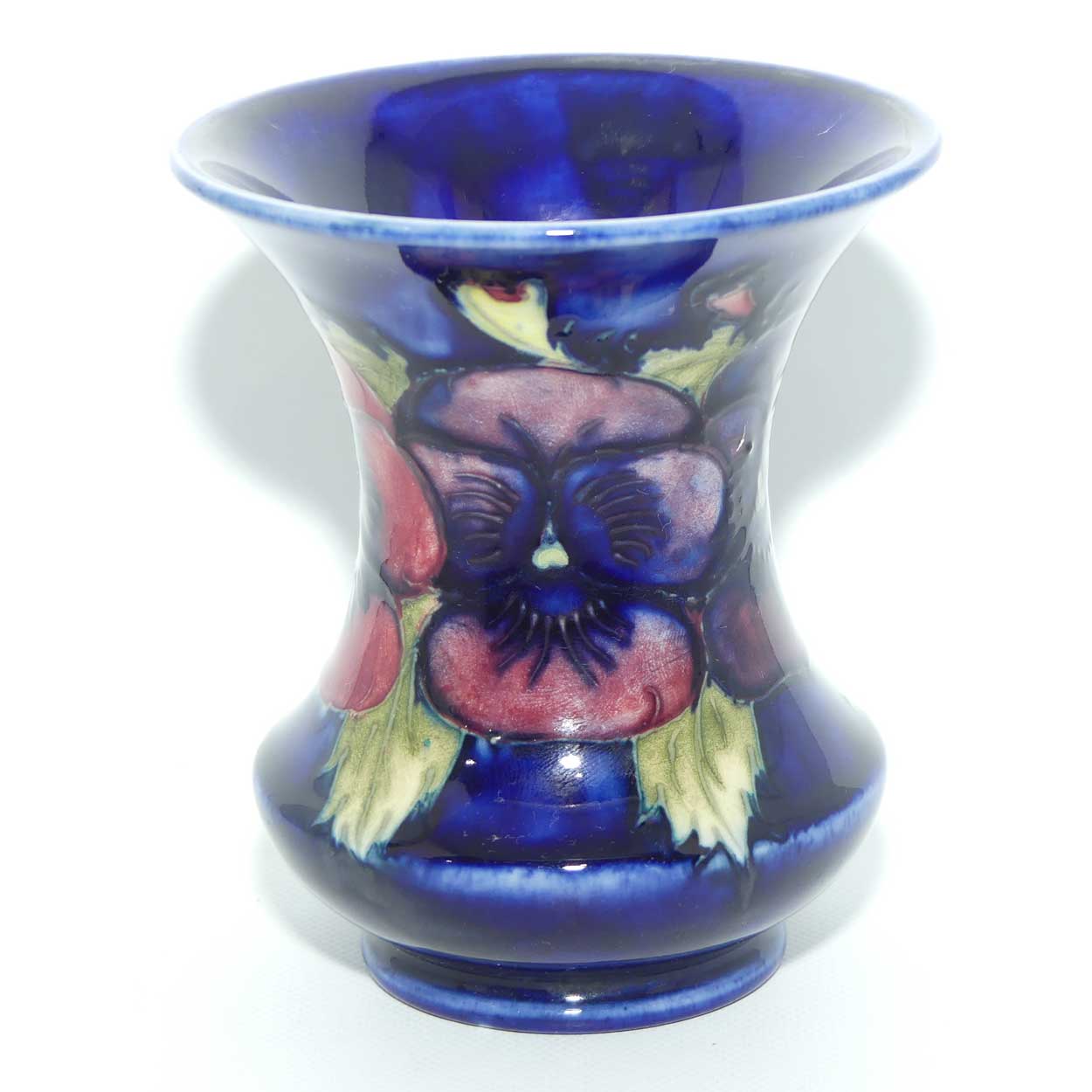 William Moorcroft Pansy vase with wide flared rim | Shape 373