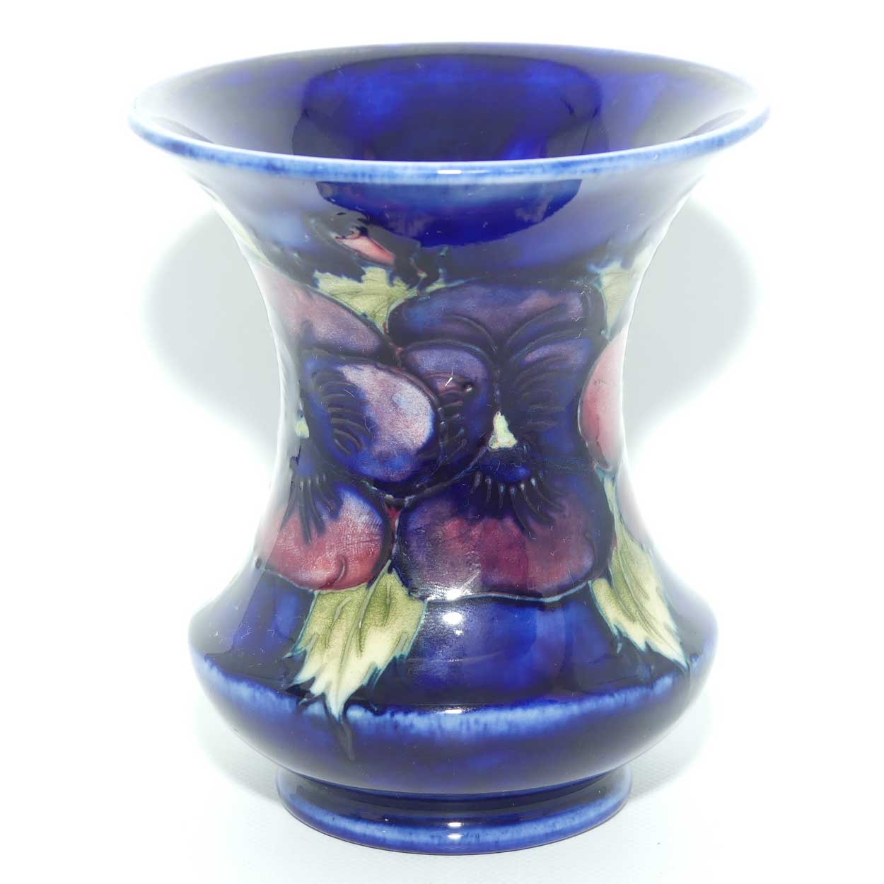 William Moorcroft Pansy vase with wide flared rim | Shape 373