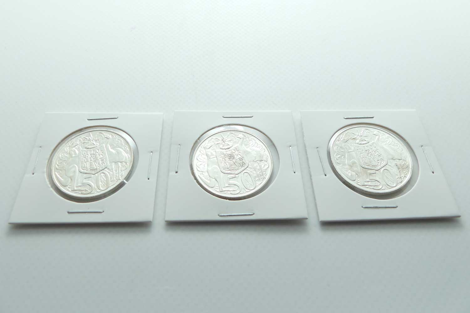 RAM 1966 Australia Round 50 cents collectors lot | 3 coins in total