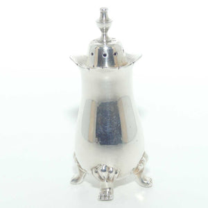 Silver Plated Lion paw foot cruet set | Blue Glass Liners