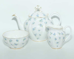 Royal Albert Bone China England Blue Heaven pattern 3 piece tea service