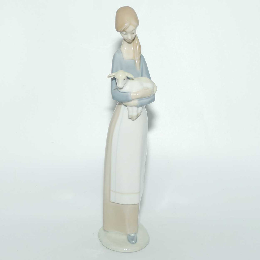 Lladro figure Young Girl with Lamb | #4505 | #2