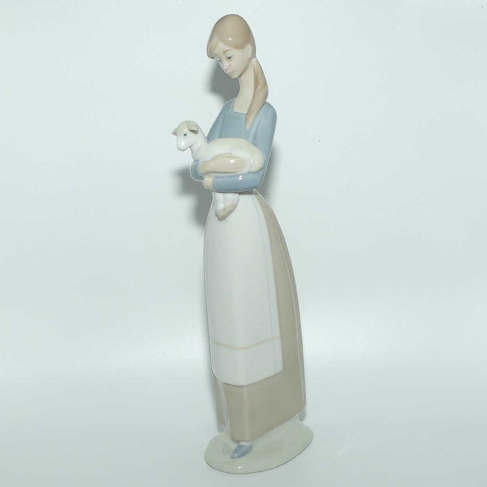 Lladro figure Young Girl with Lamb | #4505 | #3